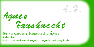 agnes hausknecht business card